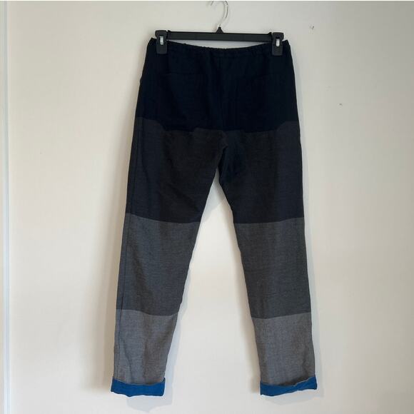 NWOT Lemlem Color Block Linen-Blend Pants, Navy/Gray/Blue, Women's Size Small - Picture 4 of 5